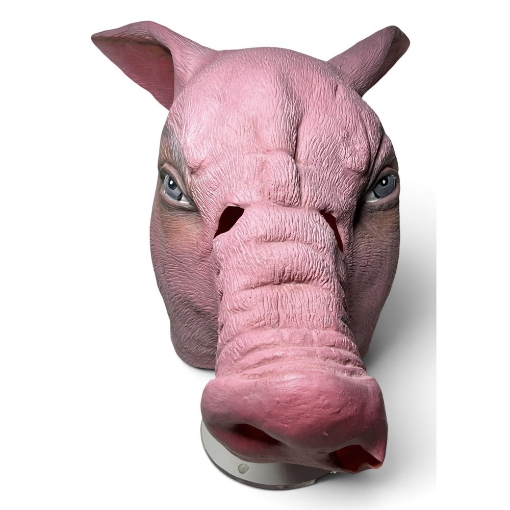 Pig Latex Mask Halloween Farm Animal Fancy Dress Costume Outfit Pork Cosplay